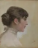Giuseppe De Nittis, Ritratto femminile di profilo