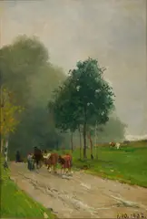 Buoi sulla strada bianca by Lorenzo Delleani, sold Jun 2026
