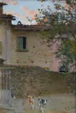 Raffaello Sorbi, Cani presso un casolare
