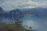 Emo Mazzetti, Veduta del Lago Maggiore con l'isola dei Pescatori