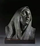 Giannino Castiglioni, Grande busto in bronzo raffigurante la Vergine piangente, sculpture