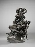 Jef Lambeaux, Grande gruppo scultoreo in bronzo raffigurante un centauro e delle ninfe, sculpture