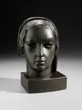 Scultore Del Secondo Quarto Del Xx Secolo, Volto femminile in pietra scolpita, sculpture