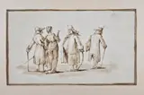 Giuseppe Latini Detto Il Maestro Del Ricciolo, Studio per quattro figure