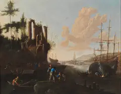 Agostino Tassi, Marina con imbarcazioni