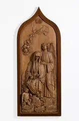 Raffaele Della Campa, La Vergine e un angelo ai piedi della croce, sculpture