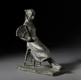 Eros Pellini, Fanciulla con ventaglio, sculpture