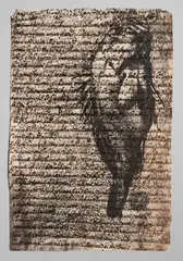 Vincenzo Gemito, Disegno di scorfano su carta manoscritta