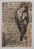 Vincenzo Gemito, Disegno di scorfano su carta manoscritta