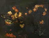 Margherita Caffi, Natura morta di fiori e fragole