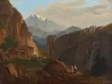 Alexandre Calame, Paesaggio montano con personaggi