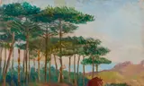PINETA CON TESTA DI CAVALLO by Renato Guttuso, sold Oct 2025