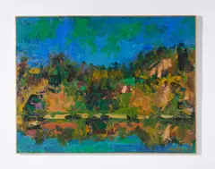 Ennio Morlotti, PAESAGGIO SUL FIUME (ADDA)