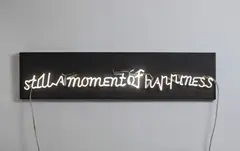 STILL A MOMENT OF HAPPINESS by Maurizio Nannucci, sculpture, sold Oct 2025