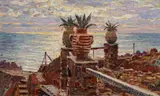 Piero Focardi, Terrasse sur la mer a la villa - Anthéor S. Raphael