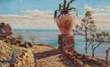 Piero Focardi, Un pot d'angle dans le jardin - Anthéor S. Raphael