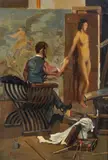 Giacomo Grosso, Nello studio del pittore
