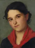 Luigi Nono, Attribuito a. Volto di donna con fazzoletto rosso