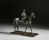 Da un modello di. Il trottatore Crapon by Paolo Troubetzkoy, sculpture, sold Oct 2025