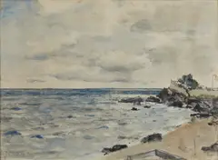 Domenico De Bernardi, Veduta costiera, probabilmente Santa Margherita Ligure