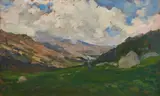 Carlo Follini, Paesaggio montano con figura