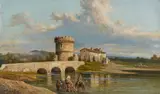 Giuseppe Carelli, Il Ponte Lucano e il Mausoleo dei Plauzi sul fiume Aniene