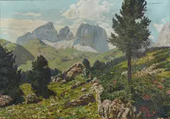 Cesare Maggi, Veduta montana d'estate