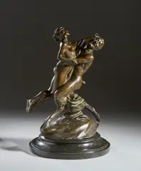 Armando Violi, Ninfa e satiro, sculpture