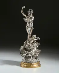 Eugenio Avolio, Nettuno sovrastante tritoni, delfini e cavalli marini, sculpture