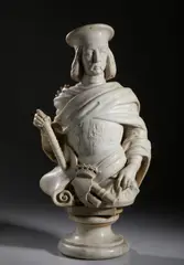 Da un modello di Filippo Parodi, Busto in marmo scolpito raffigurante il doge Francesco Morosini, detto il Peloponnesiaco (1619-1694), sculpture