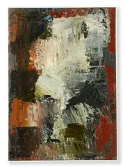 Alfredo Chighine, FORMA IN GRIGIO SU FONDO BRUNO