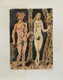 André Masson, HOMMAGE A DURER: ADAM ET EVA, print (other)