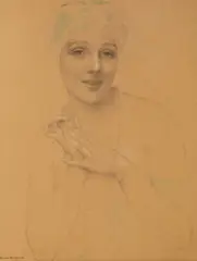 Ritratto femminile con collana by Gustave Brisgand, sold Jun 2025