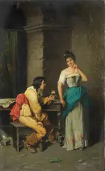 Francesco Vinea, Scena di corteggiamento in un interno