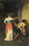 Francesco Vinea, Scena di interno con due personaggi