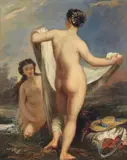 Giuseppe Bertini, Attribuito a. Fanciulle al bagno