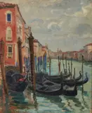 Louis Abel-Truchet, Gondole sul Canal Grande a Venezia