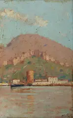Michele Catti, Veduta di Mondello con la Torre della Tonnara