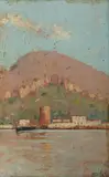 Michele Catti, Veduta di Mondello con la Torre della Tonnara