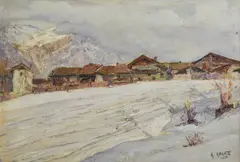 Angelo Abrate, Paese di montagna sotto la neve
