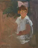 Amedeo Bocchi, Ritratto di fanciulla con fiocco rosa