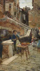 Alessandro Milesi, Venditore ambulante a Venezia