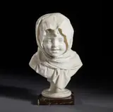 Antonio Argenti, Busto di bimba velata, sculpture