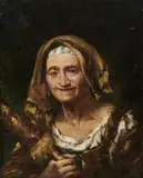 Giovanni Antonio Guardi, Attribuito a. Ritratto di anziana