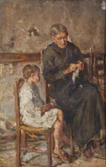 Nonna con bambina by Cesare Ciani, sold Jul 2025