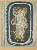 Georges Braque, DA SI JE MOURAIS LA' BAS SERIES: BOUQUET. FLEURS BLANCHES, print (other)