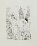 Pablo Picasso, HOMME BARBU SONGEANT A UNE SCENE DES MILLE ER UNE NUITS (DA SUITE 347), print (other)