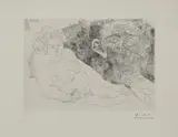 Pablo Picasso, VIEUX PEINTRE ET VIEUX MODELE (SERIES 156), print (other)