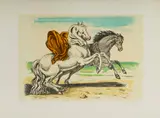 Giorgio de Chirico, CAVALLI SULLA SPIAGGIA, print (other)