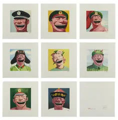 Yue Minjun, SENZA TITOLO (PERSONAGGI CHE RIDONO), print (other)